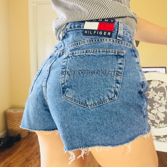 Tommy Hilfiger Pants - Vintage Tommy Hilfiger High Waisted Cut Off Shorts